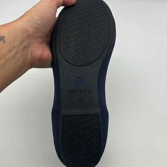 Rothy's - The Loafer Navy Round Toe Lightweight Slip On Flat Loafer Size 8 - Picture 8 of 16